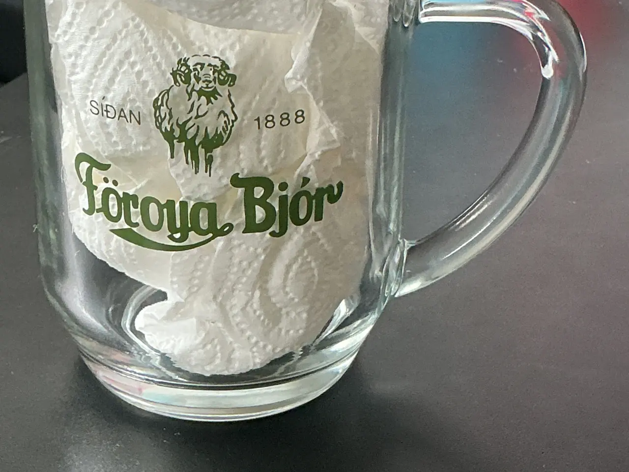 Billede 7 - Vintage Föroya Bjór ølglas 75 kr. 