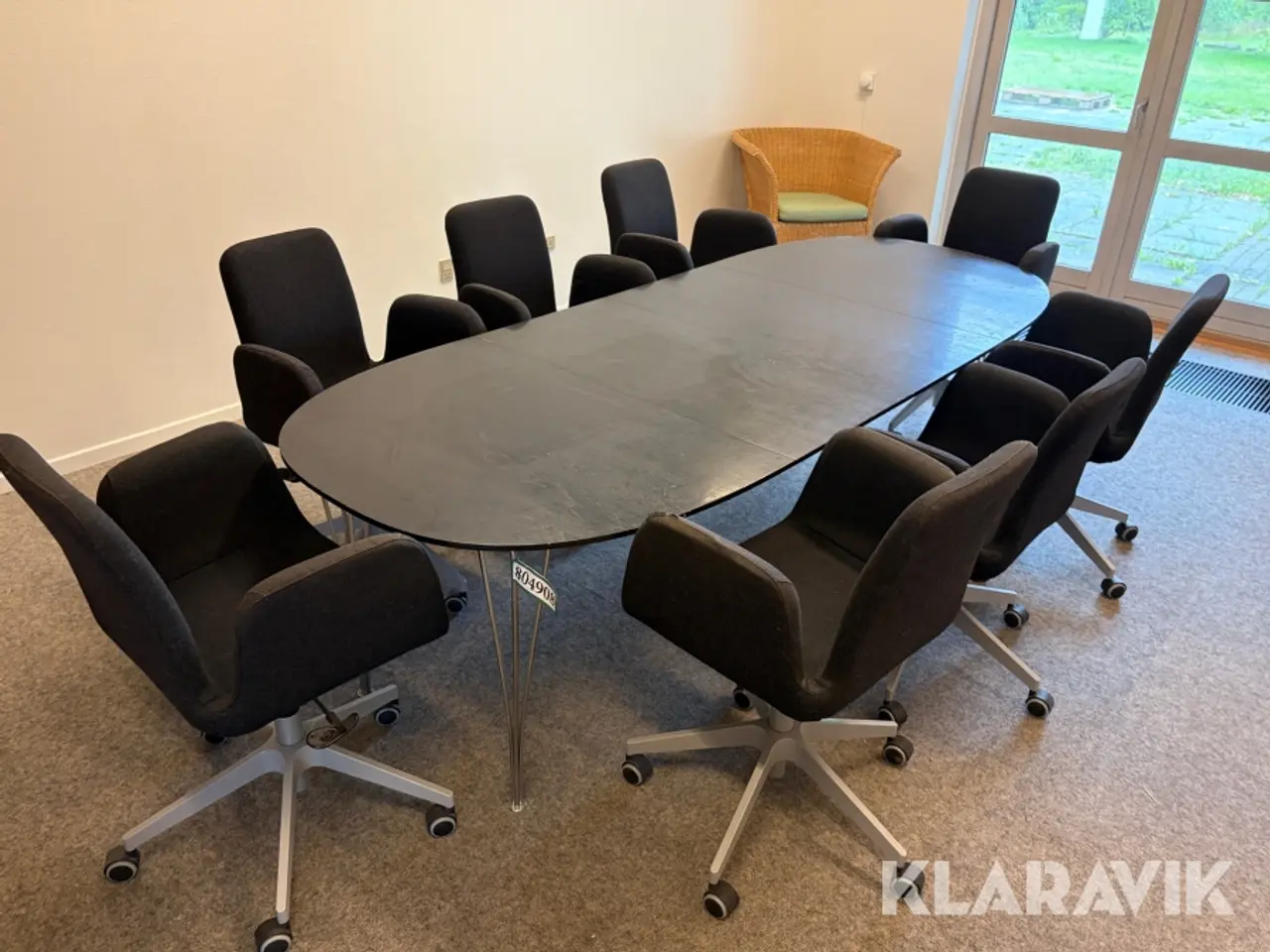 Billede 3 - Mødebord Fritz Hansen ovalt med 8 konferencestole