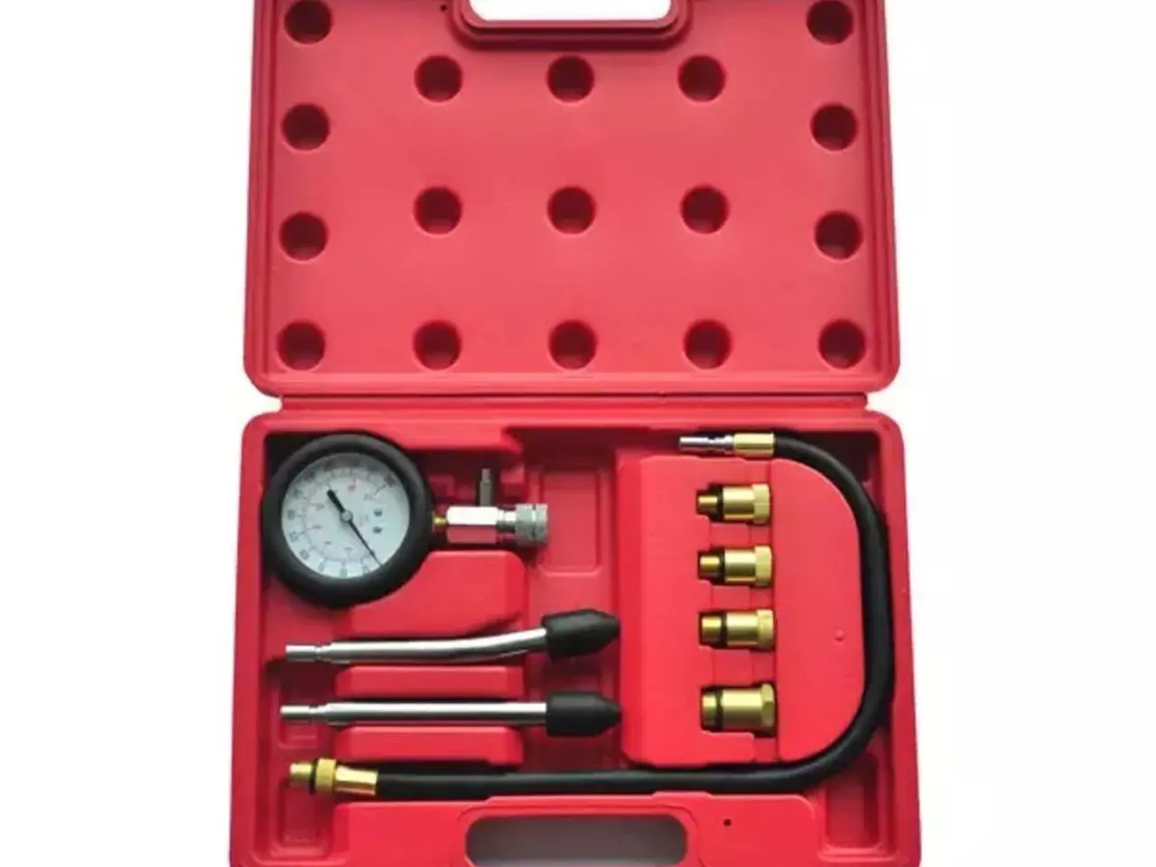 Billede 1 - Kompressionstester til benzinmotor - 9-dele målesæt 0-20 bar / 0-300 psi