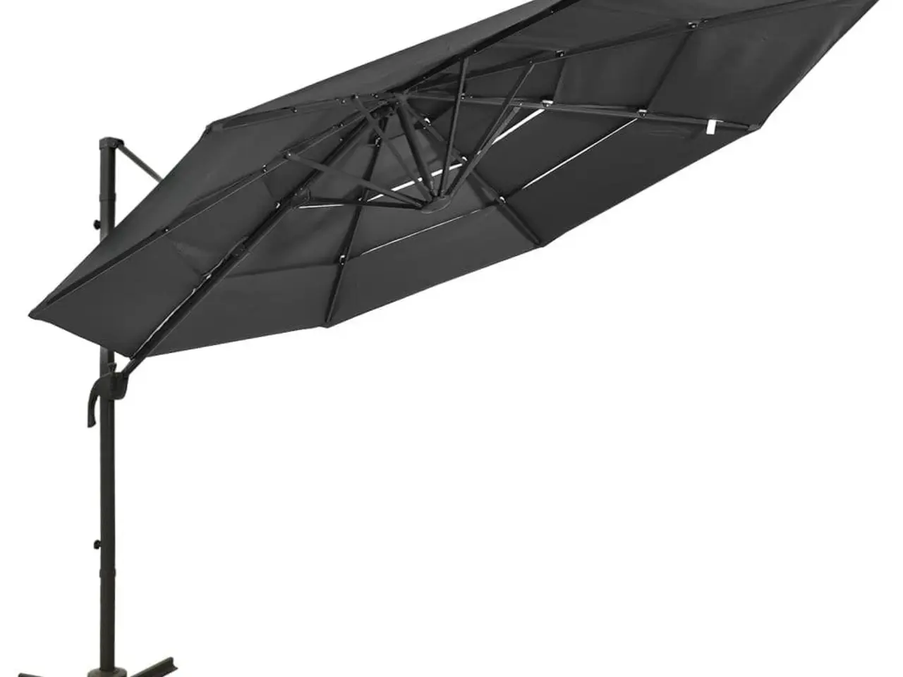 Billede 1 - Parasol 3x3 m aluminiumsstang 4 niveauer antracitgrå