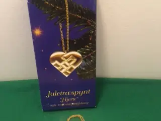Juletræspynt hjerte 14 karat forgyldning