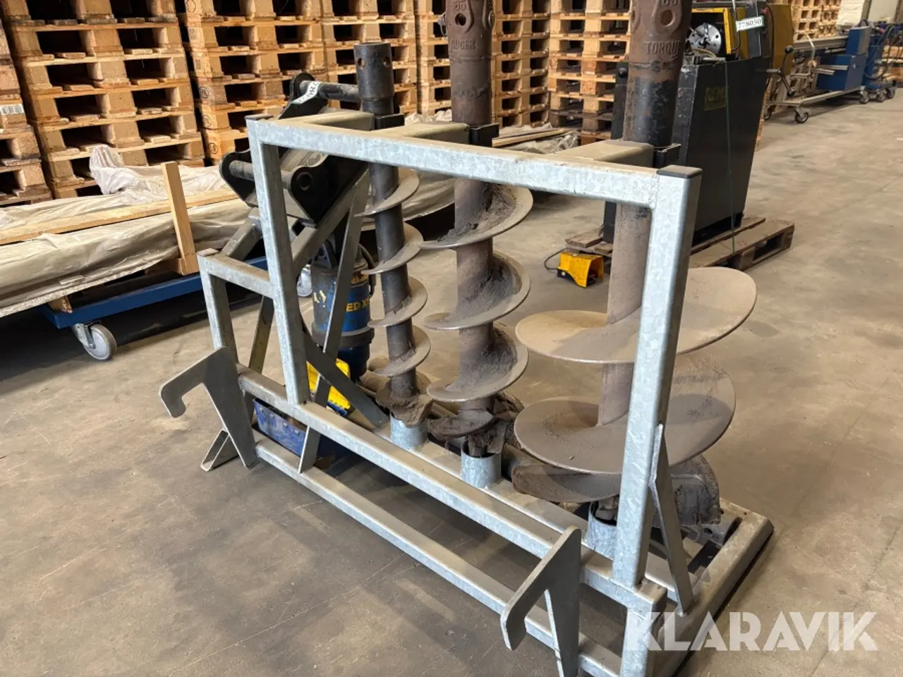 Billede 4 - Hydraulisk jordbor Auger Torque ED X1 med 3 Sneglebor og stativ
