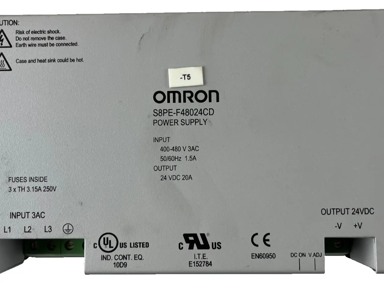 Billede 1 - Omron S8PE-F48024CD strømforsyning 400–480V 24V DC