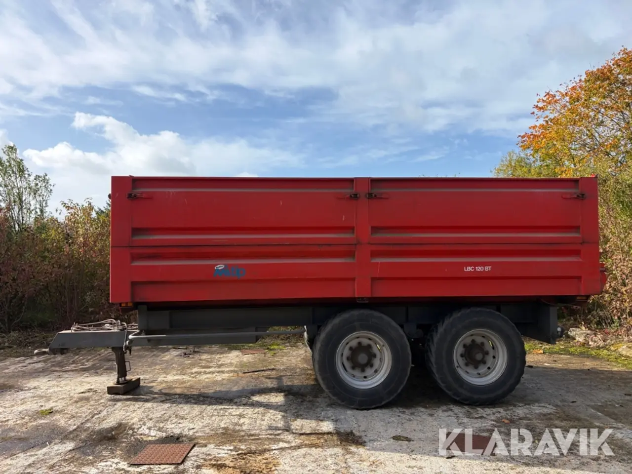 Billede 2 - Tip vogn Kimadan LBC 120 BT med hydraulisk bagsmæk.