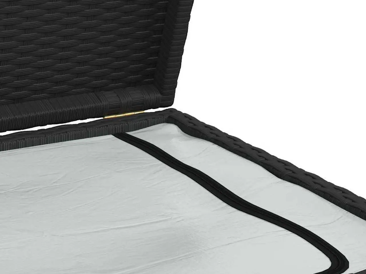 Billede 9 - Udendørs opbevaringskasse i polyrattan - sort 120 × 50 × 60 cm