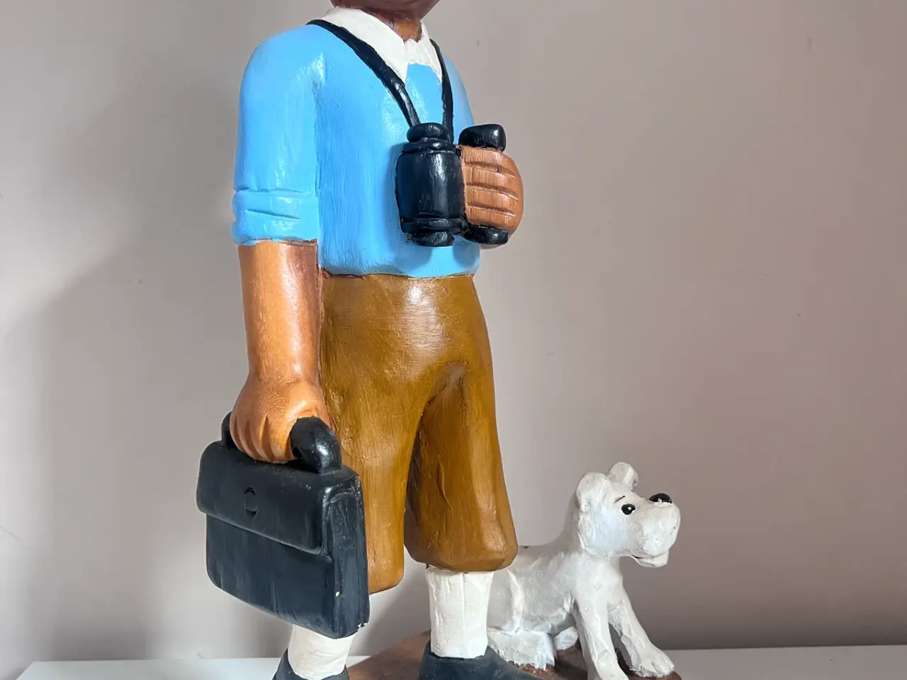 Billede 2 - Stor Tintin figur i træ 