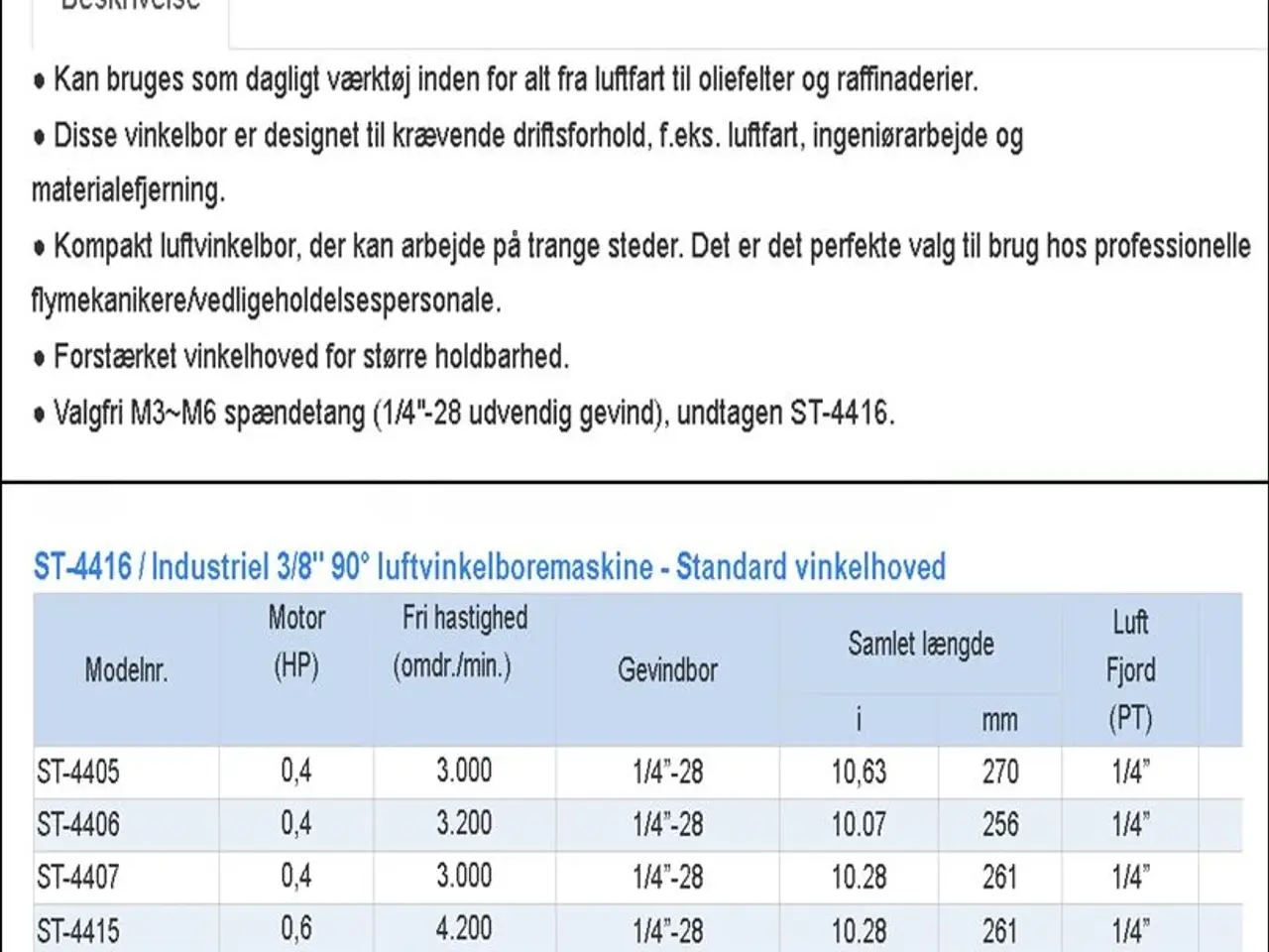 Billede 8 - Vinkelboremaskine trykluft