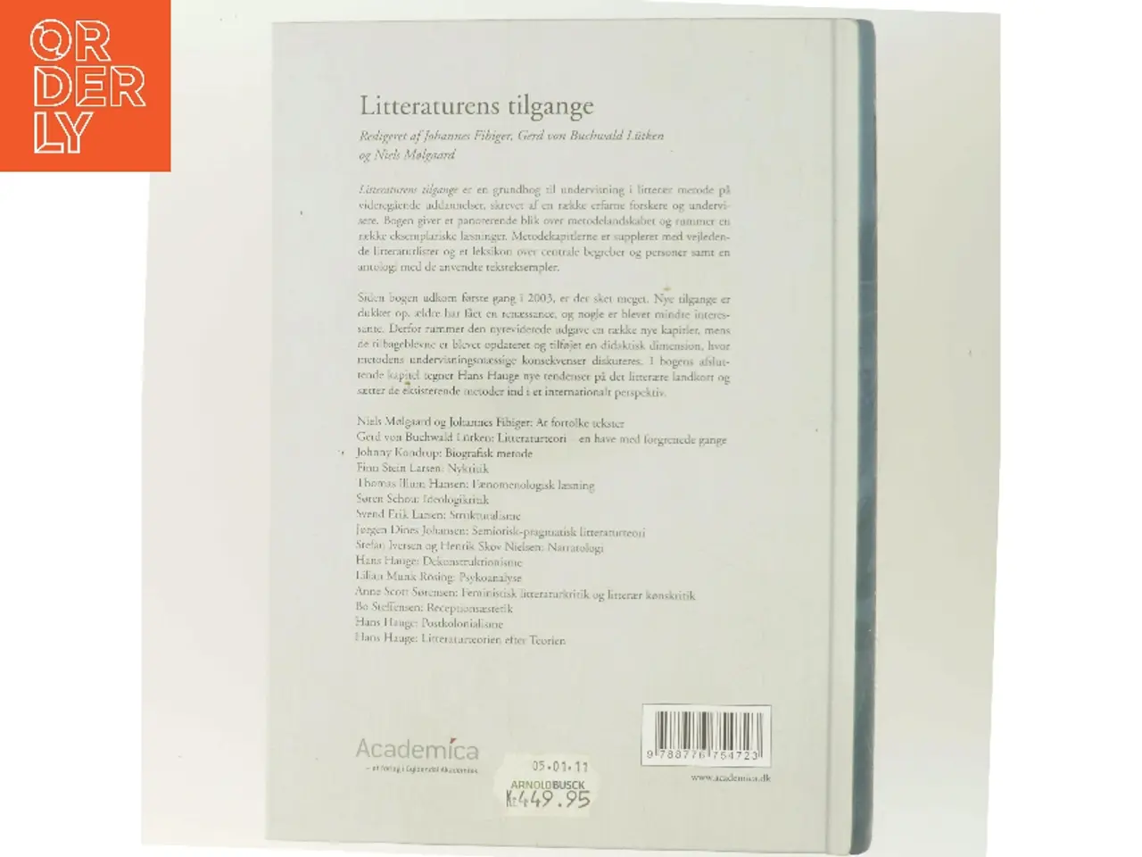 Billede 3 - Litteraturens tilgange : metodiske angrebsvinkler (Bog)