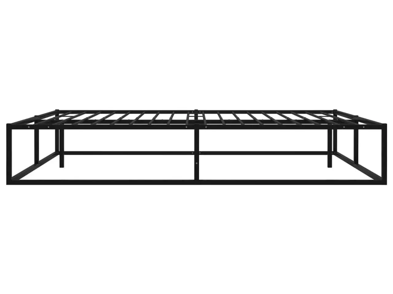 Billede 4 - Sengestel i metal 140 x 200 cm - sort sengeramme med lamelbund