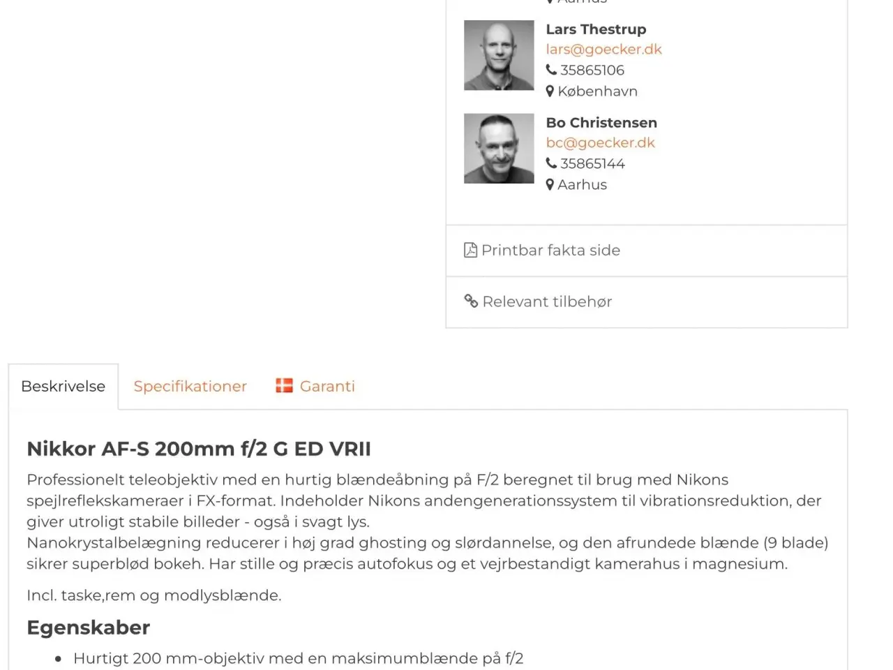 Billede 12 - Proff Nikon Objektiv 