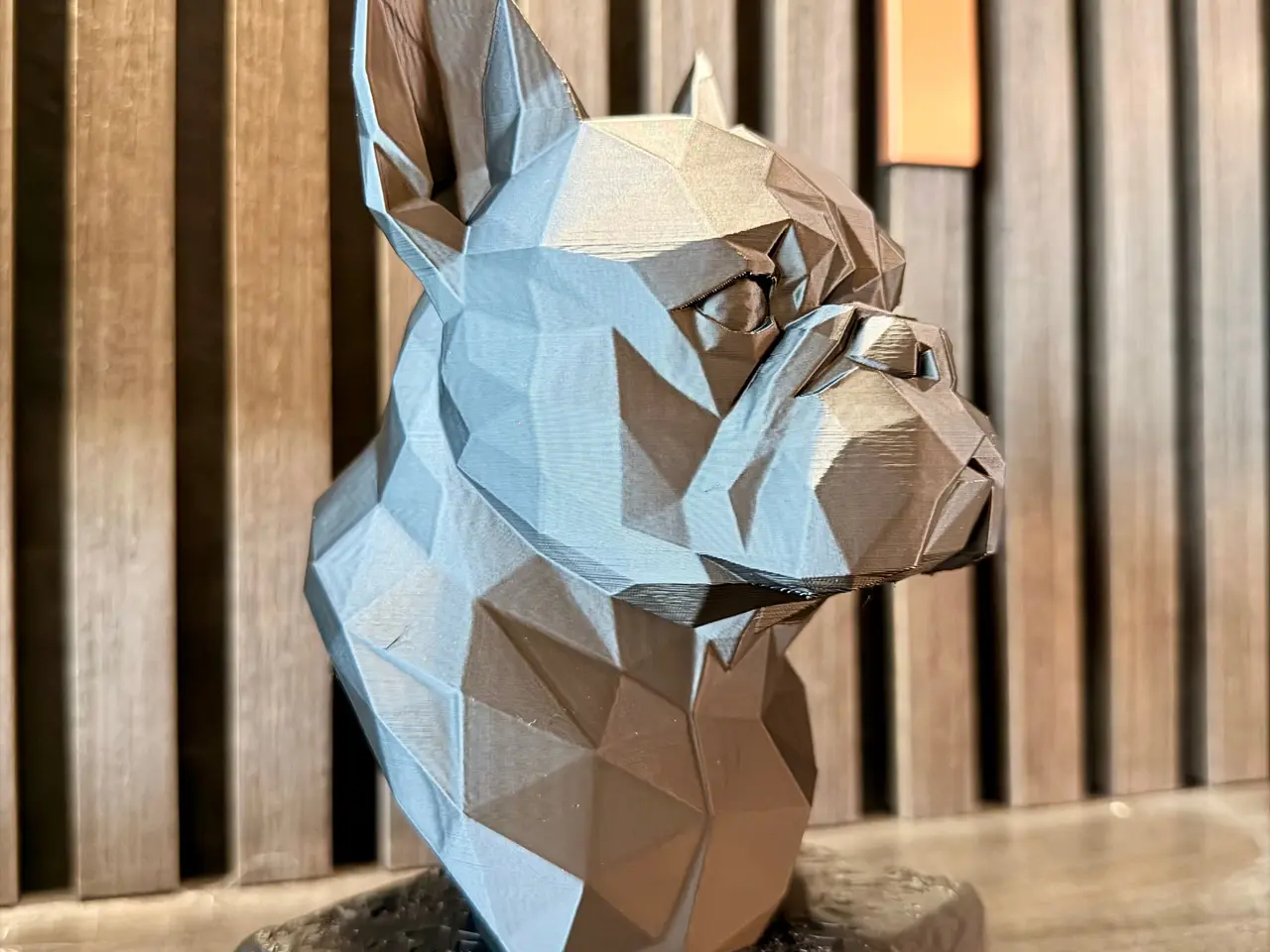 Billede 1 - Fransk Bulldog figur mat sort 20 cm