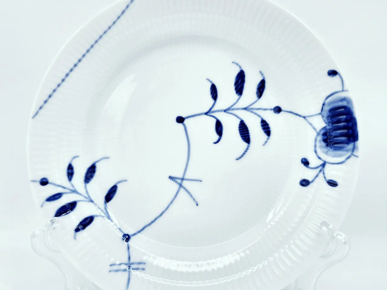 Billede 1 - Blå Mega Riflet Frokosttallerken nr. 622. sortering 1