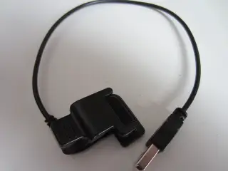 USB ladekabel med klips og 3 kontakter