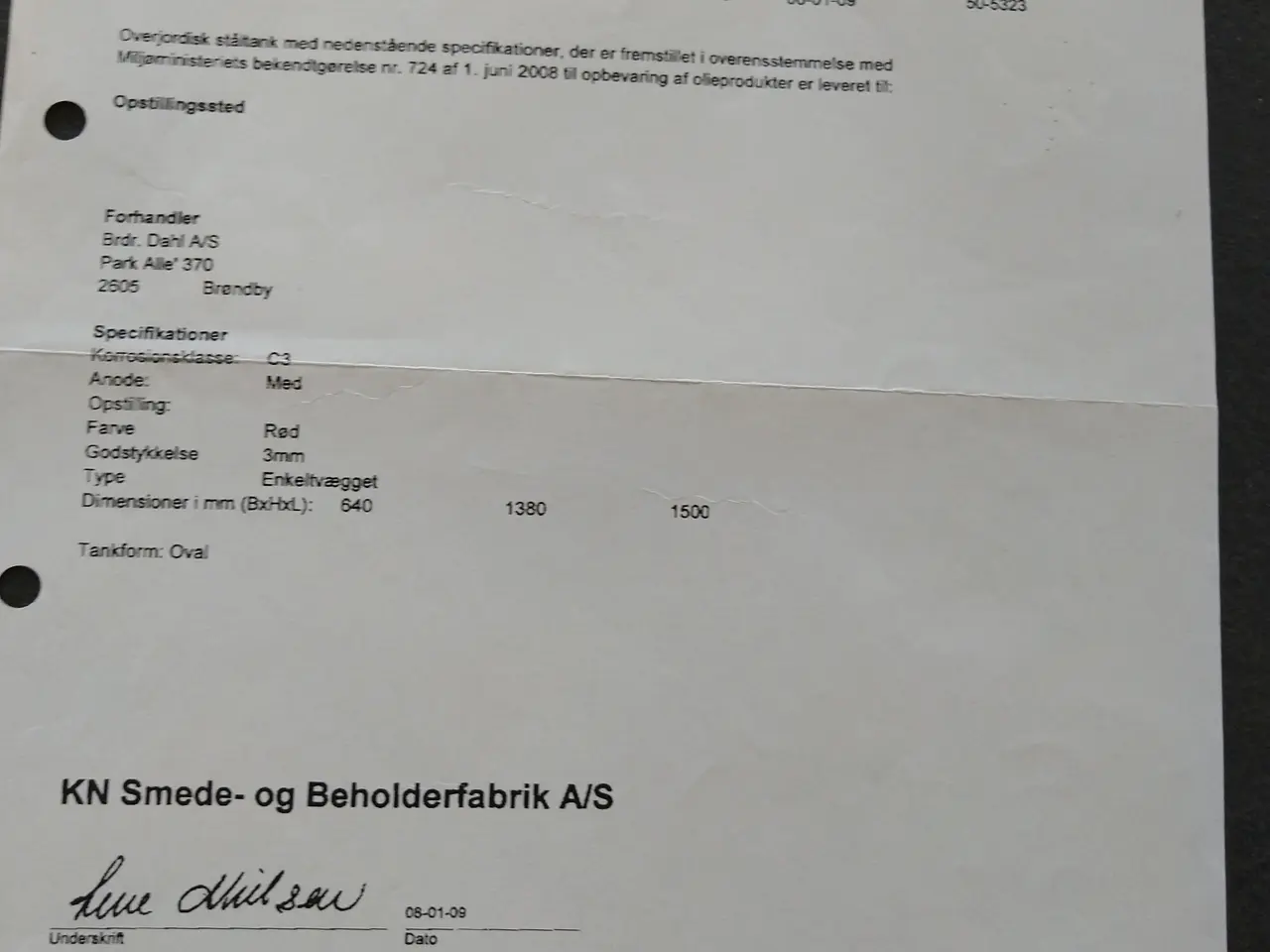 Billede 4 - Olietank 1200 liter