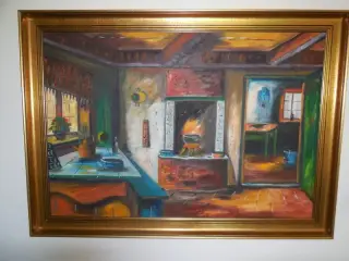 Hyggelig maleri 110x80cm