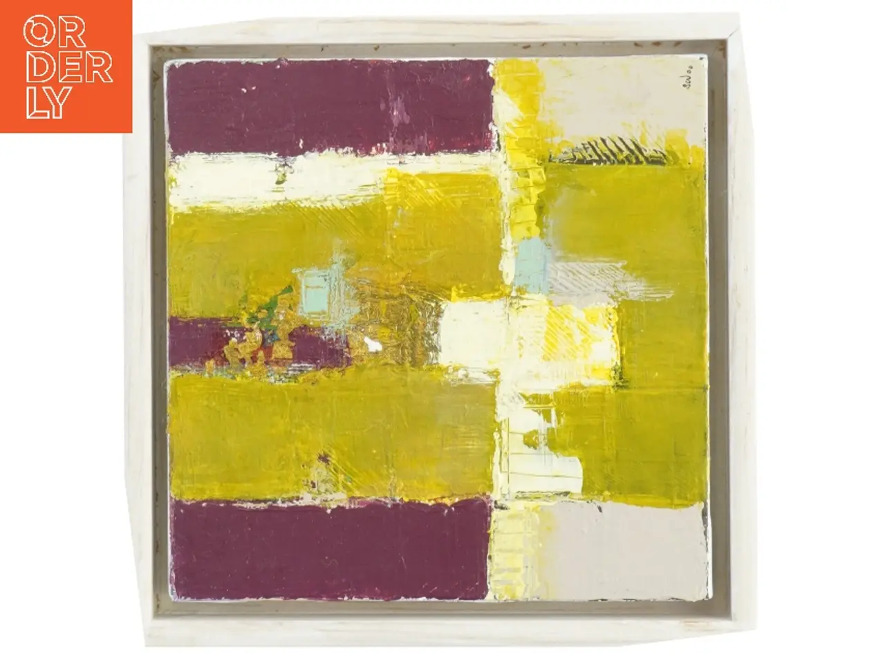 Billede 1 - Kvadratisk abstrakt maleri (str. 15x15 cm)