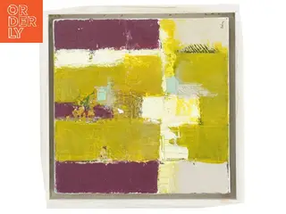 Kvadratisk abstrakt maleri (str. 15x15 cm)