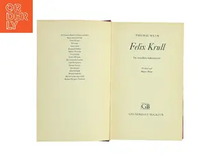 Felix Krull af Thomas Mann (Bog)