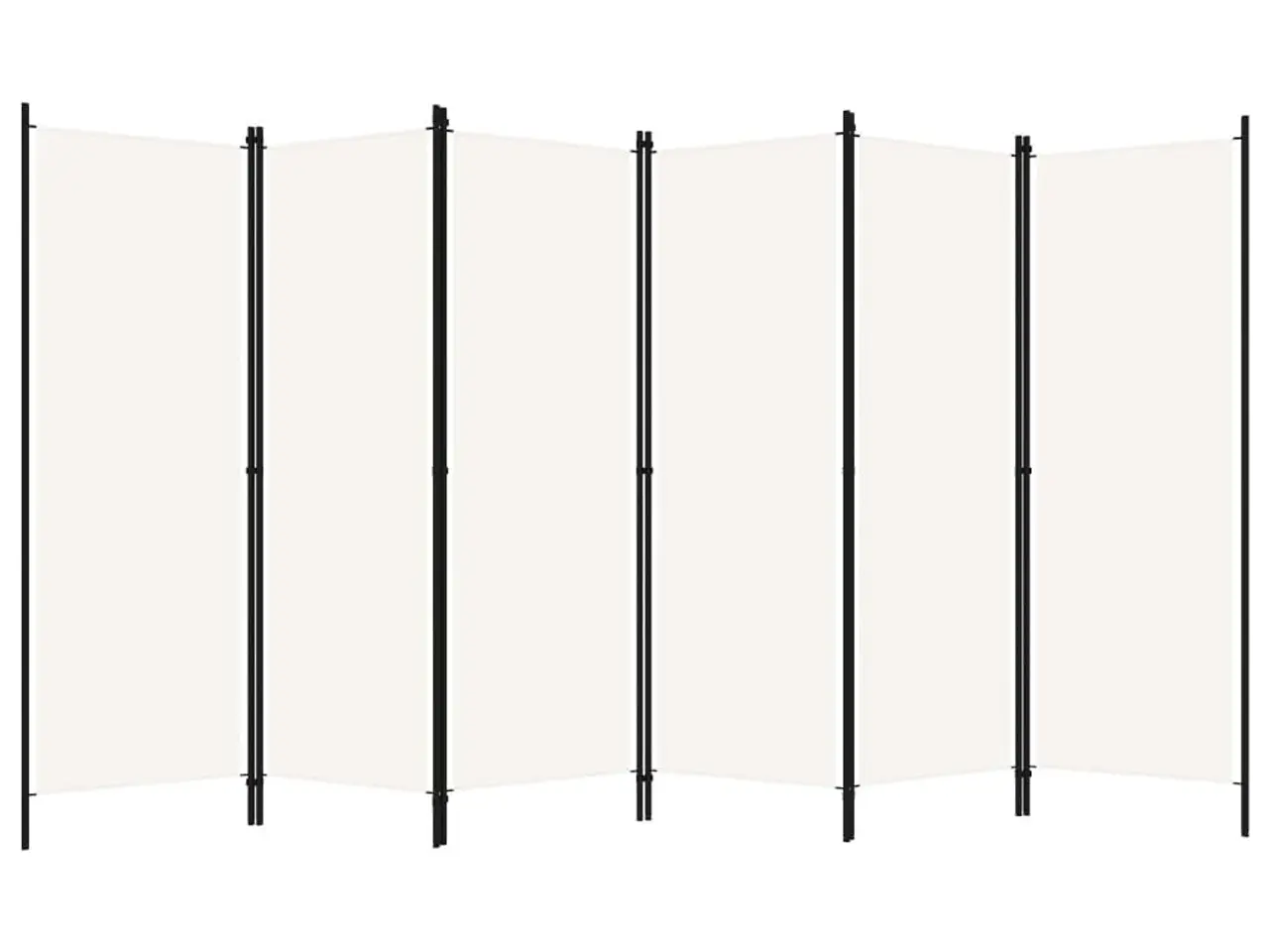 Billede 2 - 6-panels rumdeler 300 x 180 cm hvid