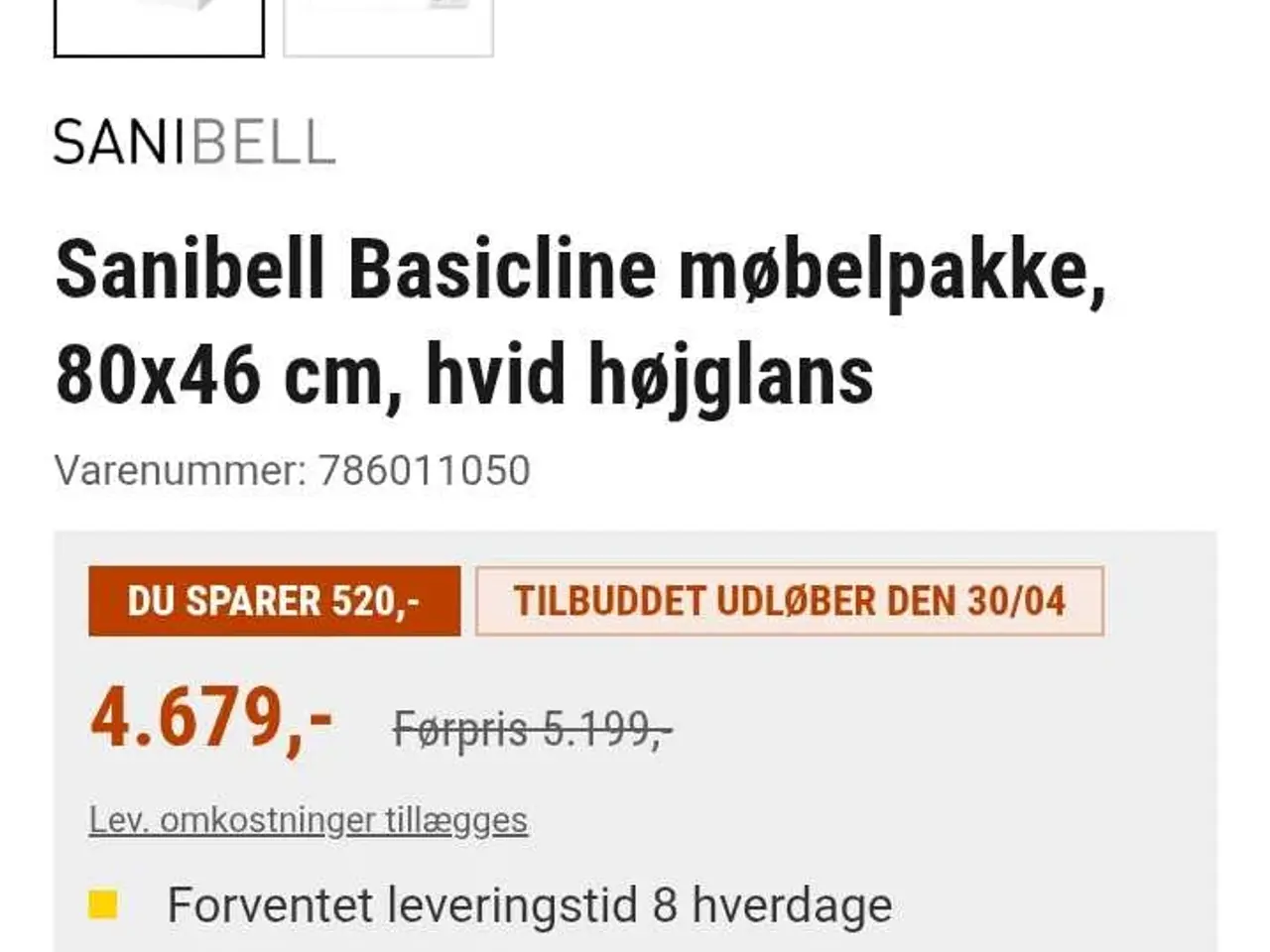 Billede 9 - Badeværelsesunderskab med vask