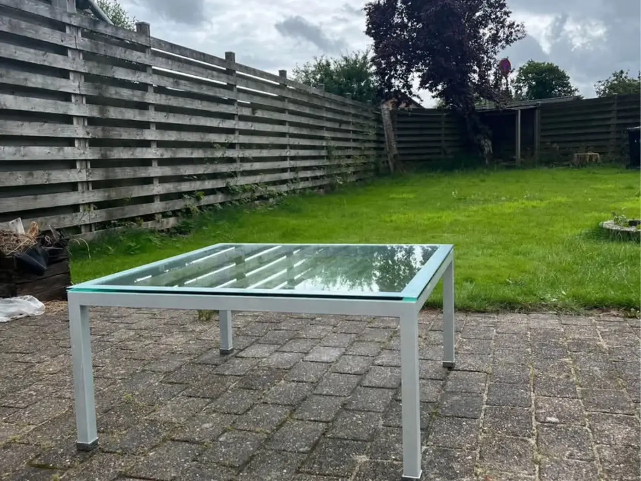 Billede 1 - Sofabord med glasplade