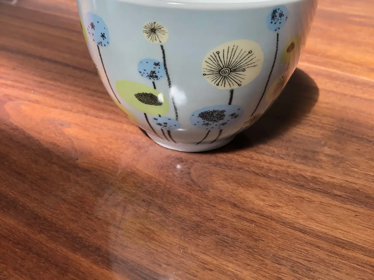 Billede 3 - Lyseblå skål med blomster