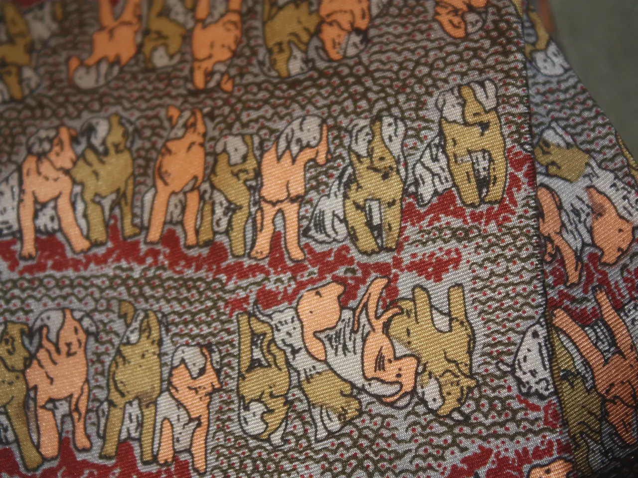Billede 3 - Vintage silke slips Saddler med hund / hunde