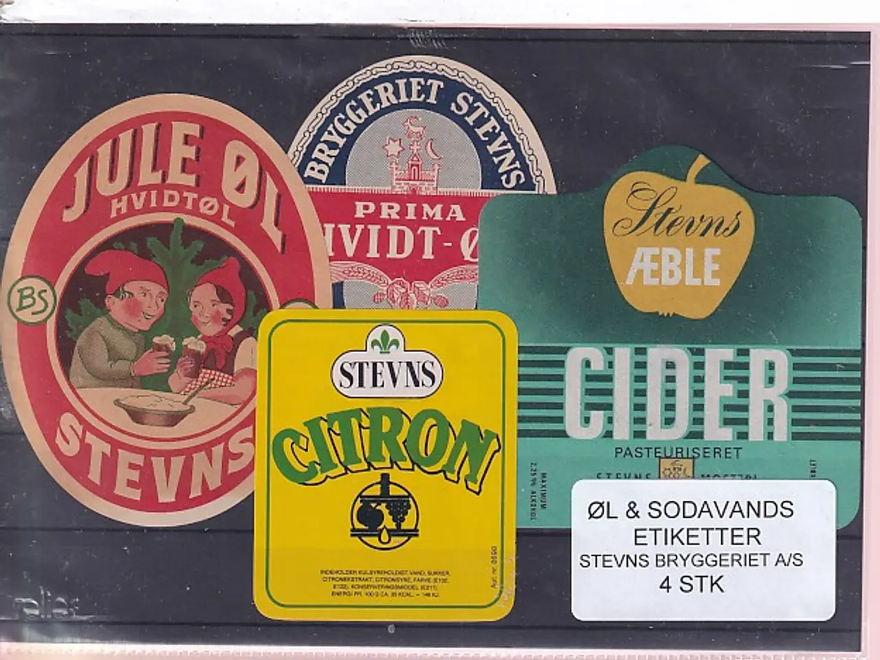 Billede 1 - Øl og Sodavands Etiketter - Stevns Bryggeri - 4 Stk.