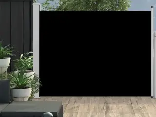 Sammenrullelig sidemarkise til terrassen 140x500 cm sort