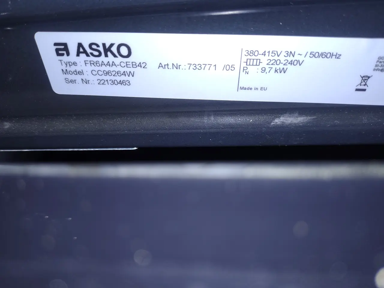 Billede 5 - Komfur, brugt ASKO