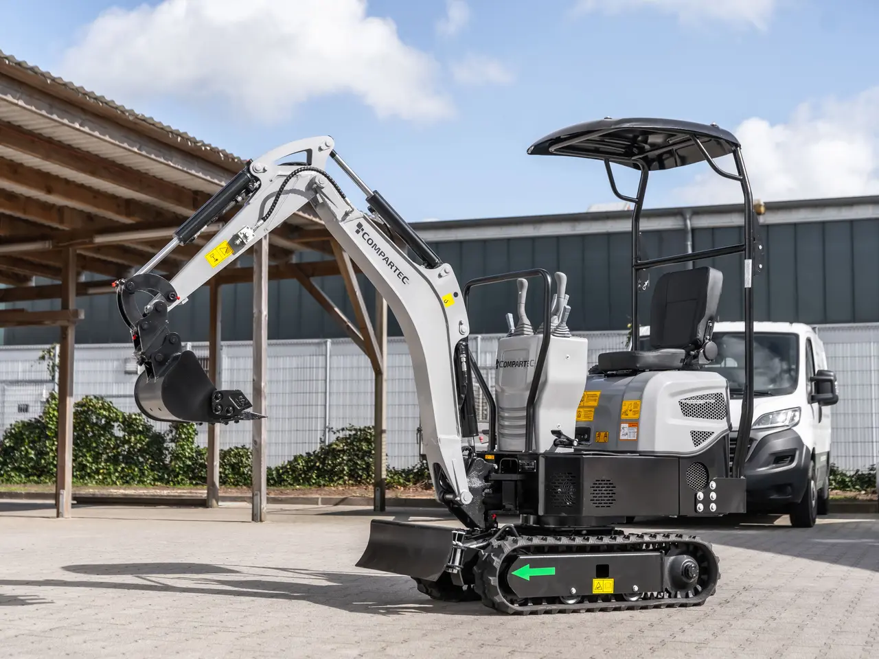 Billede 8 - Bobmaster Plus diesel minigraver - 970 kg med drejearm og justerbar undervogn, inkl. skovlsæt