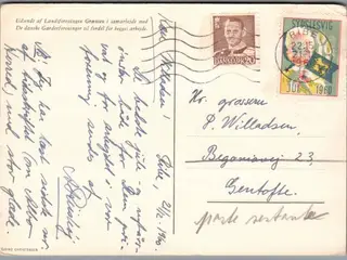 Julemærke 1960 på Postkort