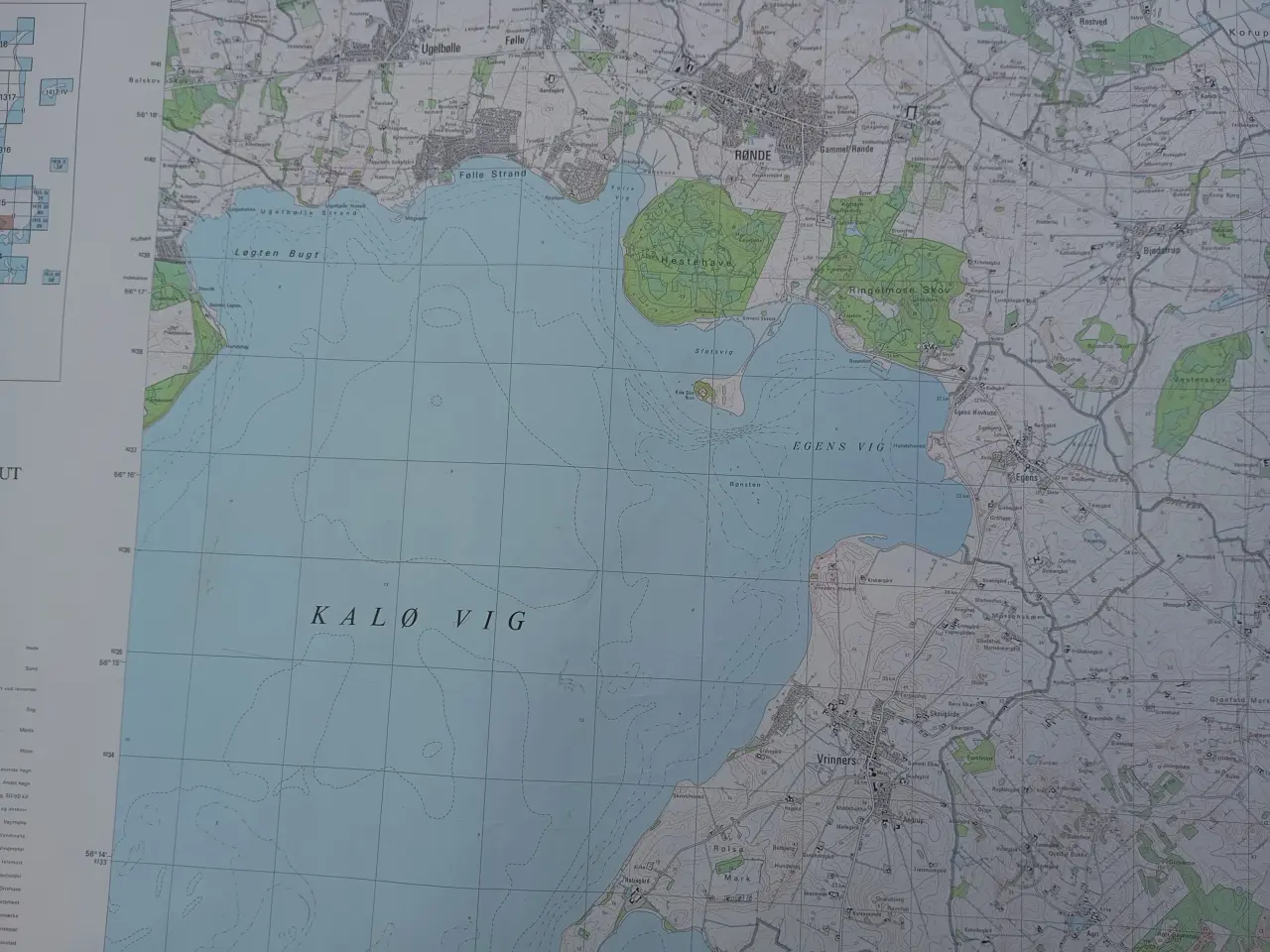 Billede 5 - Landkort over Rønde, Djursland