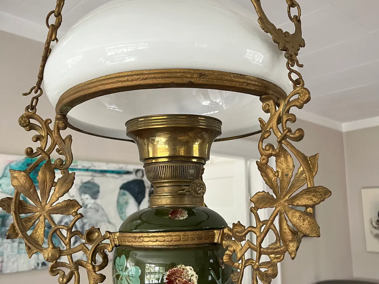 Billede 1 - Antik Loftslampe