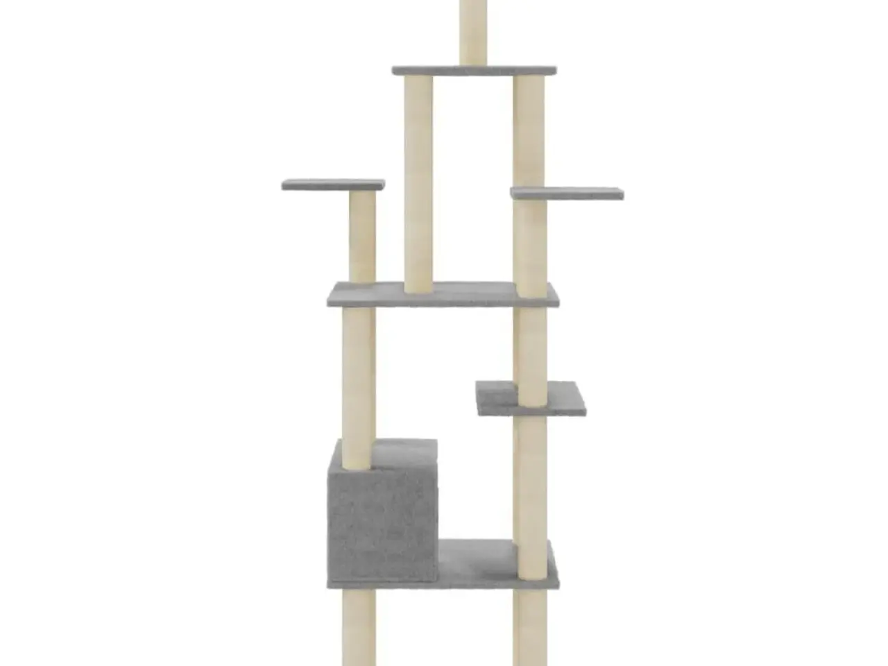 Billede 5 - Kradsetræ med sisal kradsestolper 183 cm - lysegrå