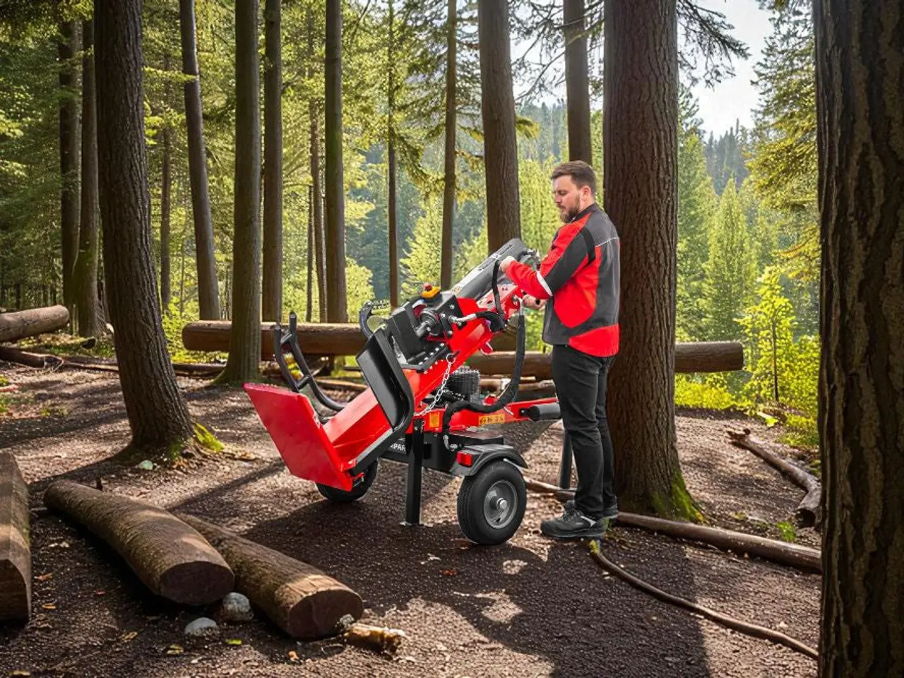 Billede 4 - WoodMaster CWM35B – 35 ton benzin brændekløver (lodret)
