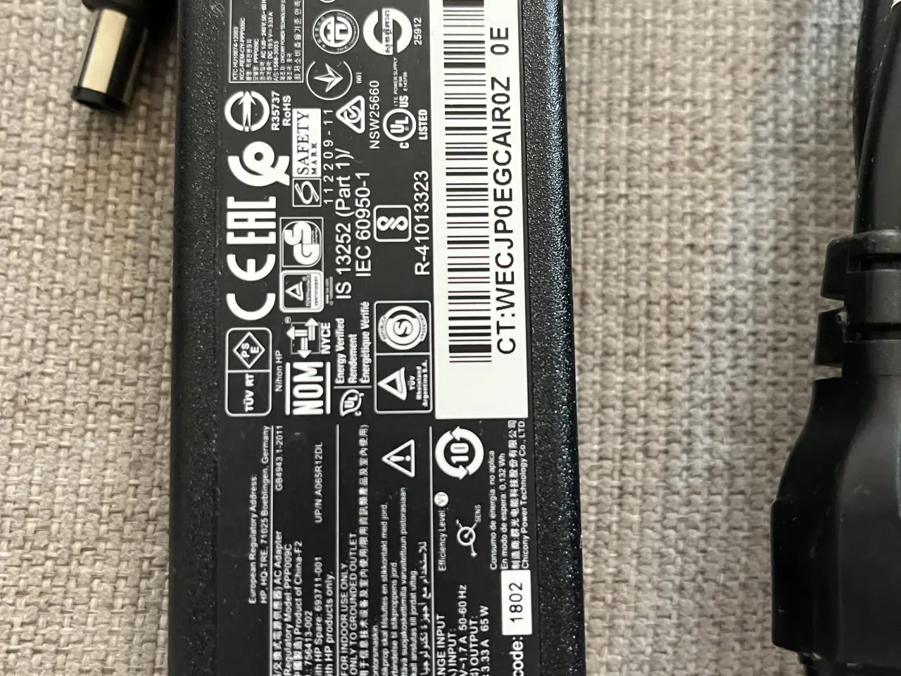 Billede 2 - HP Oplader 65W 7,4mm