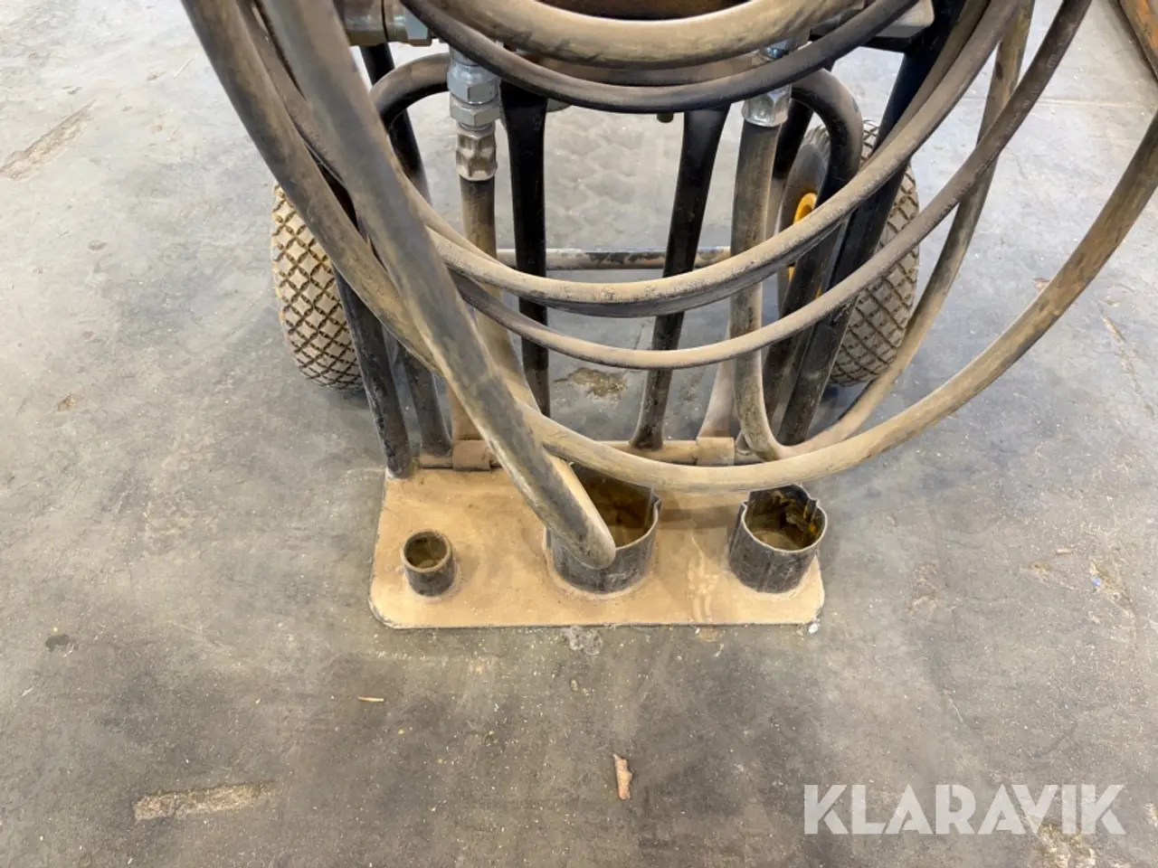 Billede 5 - Mobil trykluft-/servicevogn med slanger, regulator og manometer