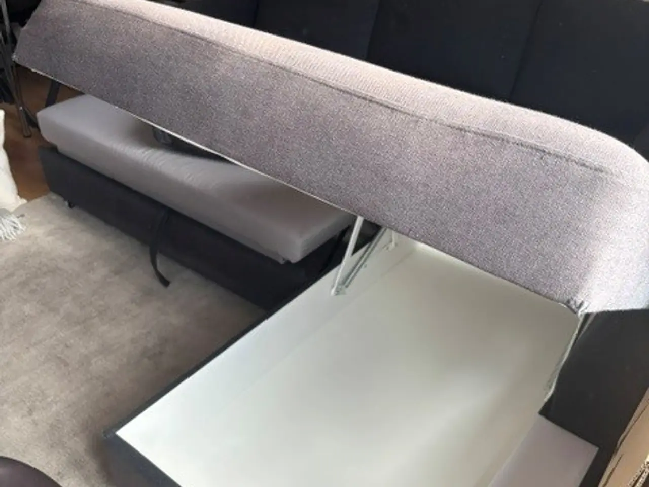 Billede 6 - Sovesofa med chaiselong & opbevaring