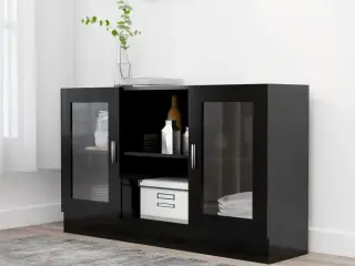 Skænk 120x30,5x70 cm konstrueret træ sort