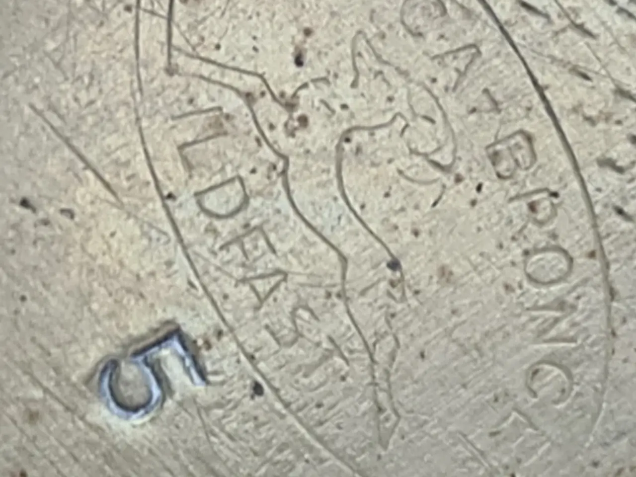 Billede 5 - Antik brevåbner i ægte "Ildfast" bronze