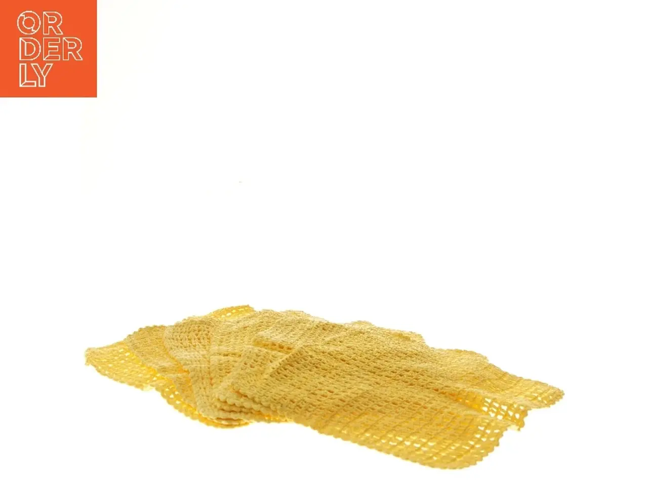 Billede 2 - Gule bomulds servietter (str. 6 styk, ca. 25x23 cm)