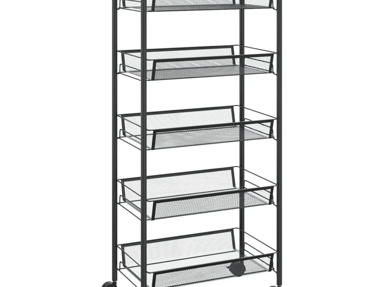 Billede 2 - Køkkenvogn med 5 hylder 46 x 26 x 105 cm - sort