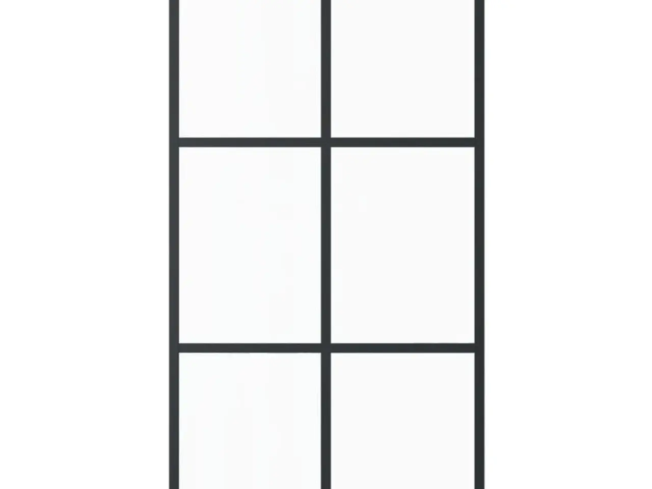 Billede 2 - Skydedør 102x205 cm sikkerhedsglas og aluminium sort