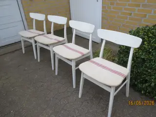 4 stk Findahl Teakstole Malet hvide