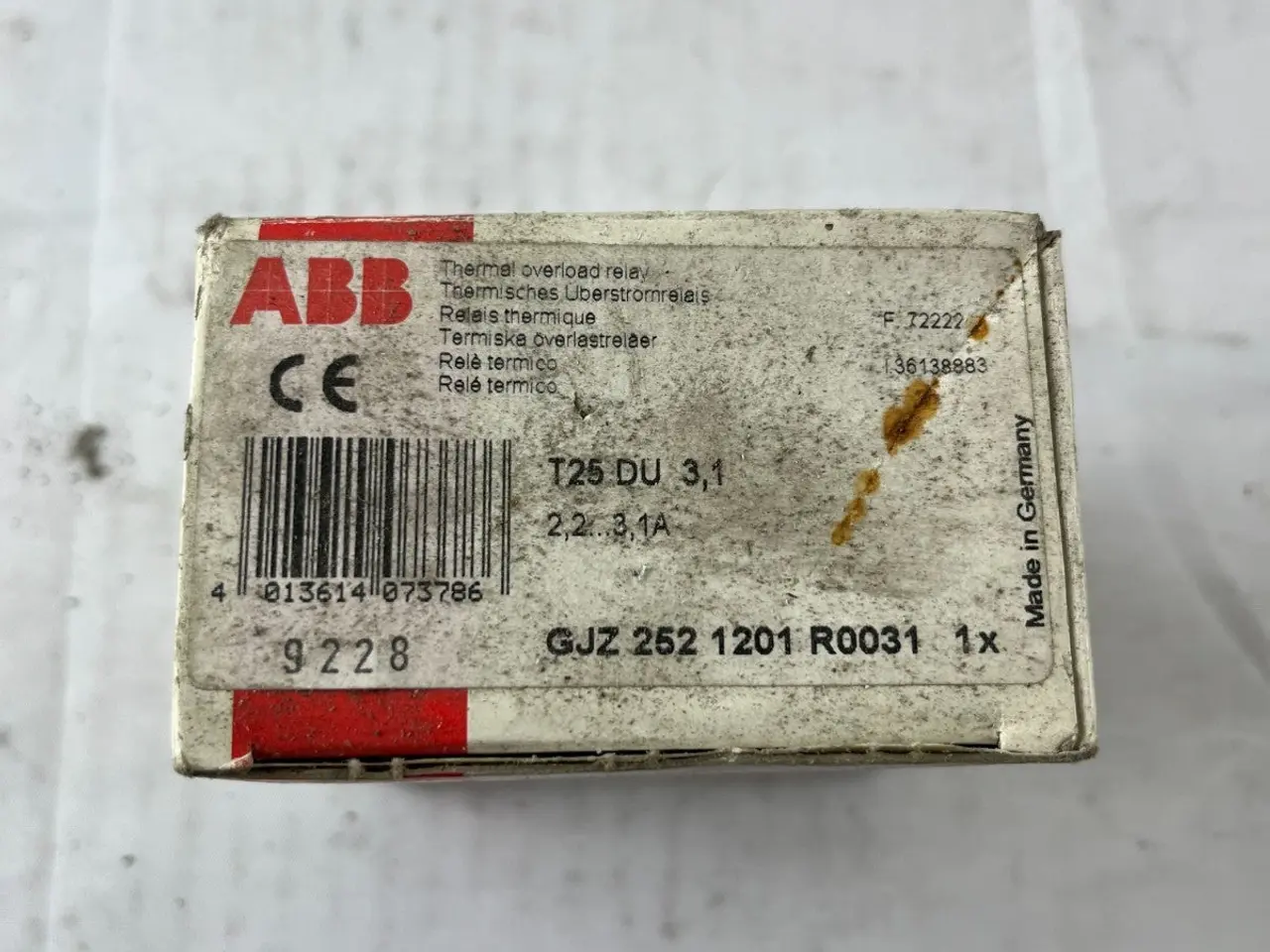 Billede 2 - ABB T25 DU 3.1 Thermal Overload relæ 2.2–3.1A ny