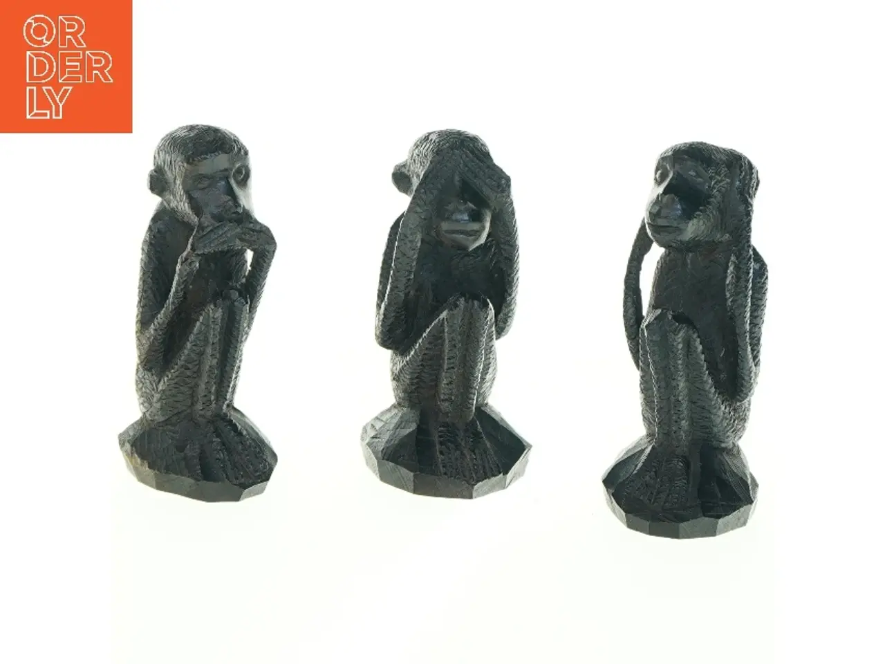 Billede 1 - Træfigure af tænkende person (str. 10 x 5 cm)