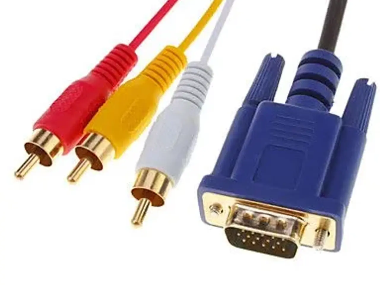 Billede 1 - VGA han (15 pin) til 3-RCA han kabel