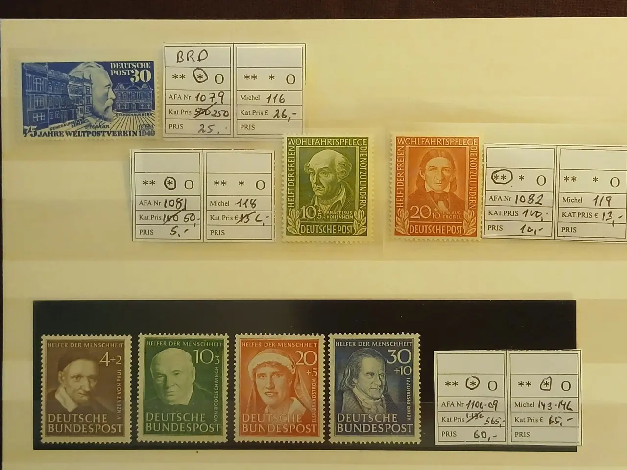 Billede 2 - Vesttyskland (406) Planche med ustemplede