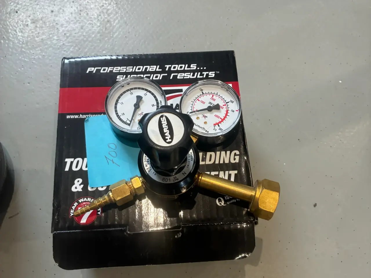 Billede 2 - Argon flaske og manometer